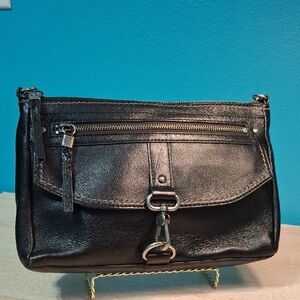 The Sak Black Leather Crossbody Bag